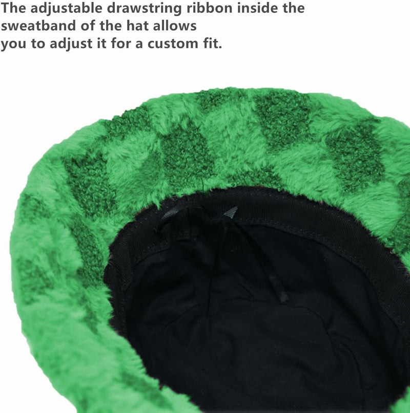 Glory Max Winter Fluffy Plush Bucket Hat Cozy Faux Fur Wide Brim Adjustable Size for Women - Image 4